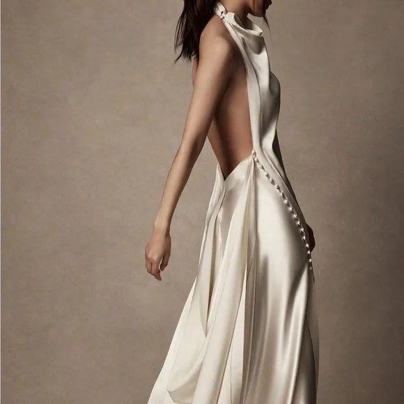 Danielle Frankel Sasha Silk Wedding Dress (S/M) - Picture 2 of 6